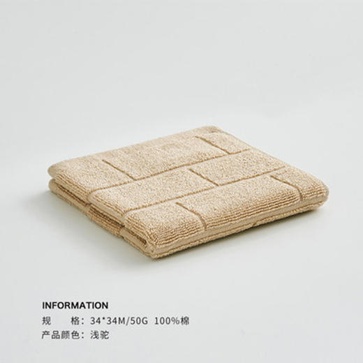 德国鲁道夫抗菌方巾（浅咖色） 商品图0
