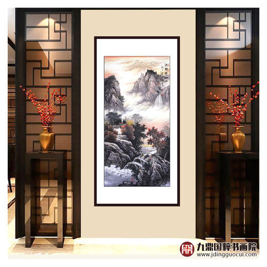 高云鹏《红樹醉秋山》68*138cm 山水竖幅作品 玄关/办公室挂画 商品图2