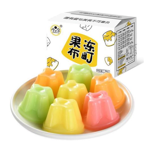 正紫云果冻布丁 2000g/箱 约88枚 4种口味：苹果,菠萝,芒果,草莓  好吸果冻 包邮 商品图1