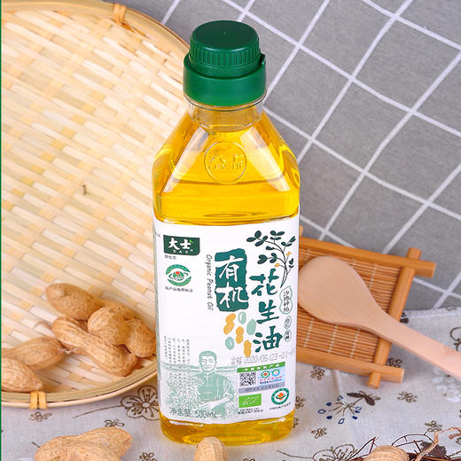 沙地冷榨有机花生油500ml 商品图0