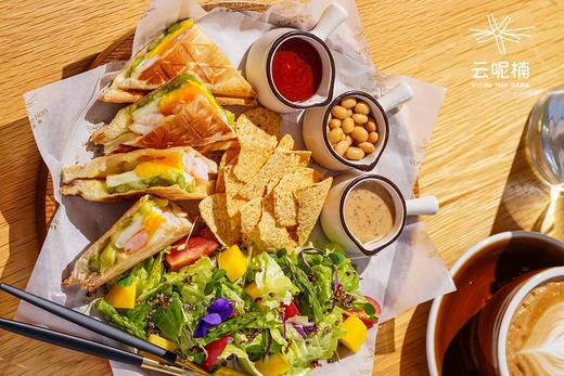 热压芦笋虾仁三明治套餐（仅限堂食） 商品图0