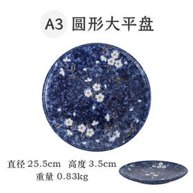 蓝雪白樱10英寸盘