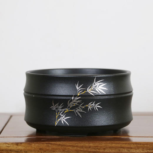 电器-电陶炉-莺歌烧-黑底幽兰电陶炉 商品图5