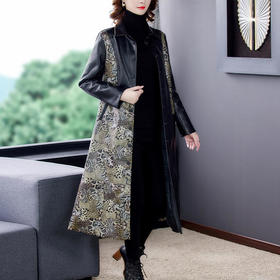 AHM-mlssmy5028秋冬新款韩版时尚中长款皮外套