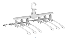 免叠衣收纳衣架+（6个挂钩和36个夹子）                     （6个装--小号款）