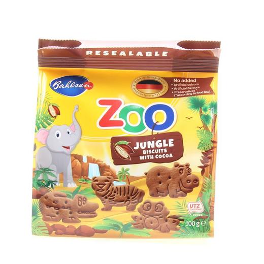 百乐顺丛林动物型可可饼干100g 商品图0