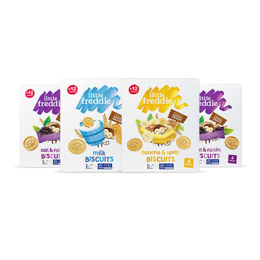 [专享]小皮宝宝下午茶全谷物饼干4盒装不加砂糖 商品图0