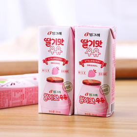 宾格瑞草莓味牛奶빙그레딸기우유200ml