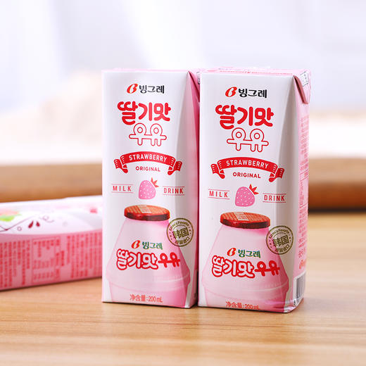 宾格瑞草莓味牛奶빙그레딸기우유200ml 商品图0