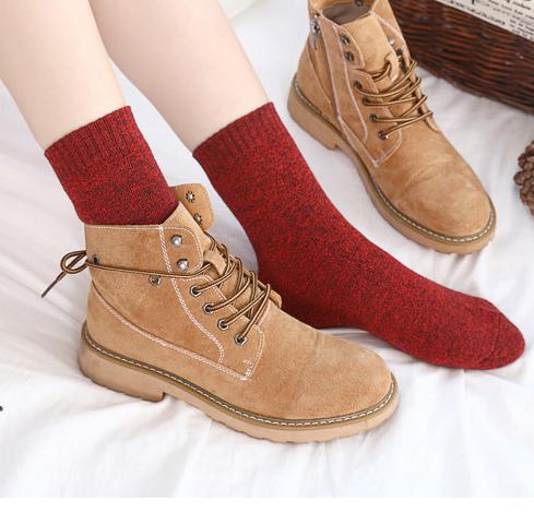 毛圈袜纯色加绒中筒 商品图2