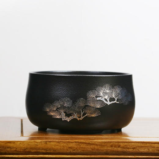 电器-电陶炉-莺歌烧-黑底幽兰电陶炉 商品图8