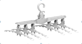 免叠衣收纳衣架 +（6个挂钩和12个夹子）                   （6个装--大号款）