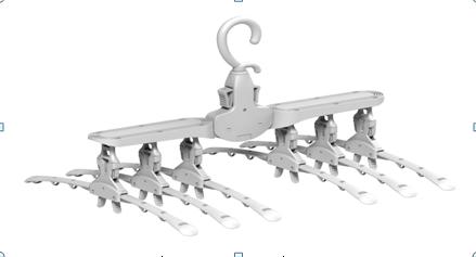 免叠衣收纳衣架 +（6个挂钩和12个夹子）                   （6个装--大号款） 商品图0