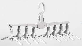 免叠衣收纳衣架+（8个挂钩和16个夹子）                    （8个装--大号款）