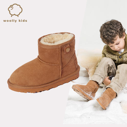 现货  Woollykids小羊沃利男童鞋子女童鞋冬季儿童防水加绒短款雪地靴子 商品图1