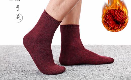 毛圈袜纯色加绒中筒 商品图1
