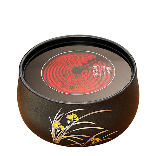 电器-电陶炉-莺歌烧-黑底幽兰电陶炉 商品图4