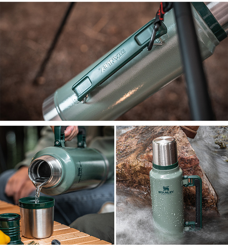 美国stanley斯坦利 经典 保温水壶提手双层不锈钢真空1升 08266