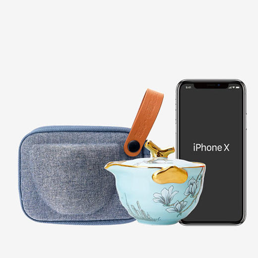行云若水玉兰花开茶具 商品图0