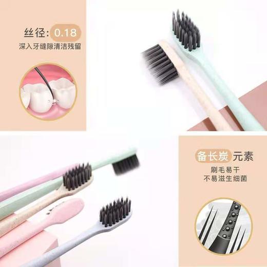 【9.9元/板】怡宝炭丝麦秆亮彩软毛牙刷五只装(1009927) 商品图1