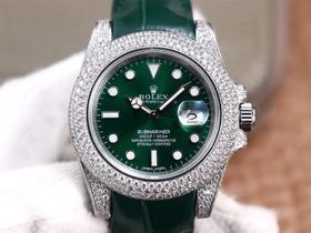 劳li士改装潜航者水鬼‬玩毒货，用采用Eta2836全自动械机‬机芯，送一付橡胶表带，男士腕表，皮表带，密底，自动机械机芯