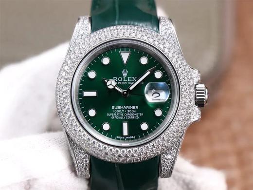 劳li士改装潜航者水鬼‬玩毒货，用采用Eta2836全自动械机‬机芯，送一付橡胶表带，男士腕表，皮表带，密底，自动机械机芯 商品图0