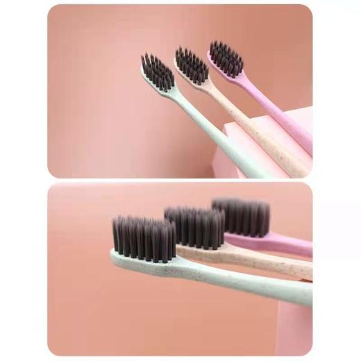 【9.9元/板】怡宝炭丝麦秆亮彩软毛牙刷五只装(1009927) 商品图3