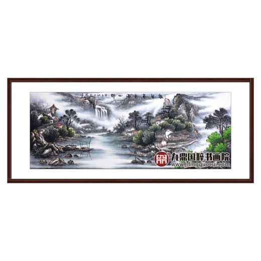 高云鹏《泉声春色满山邨》68*178cm 山水横幅作品 客厅/卧室挂画 商品图0