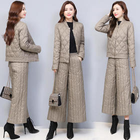 WZNH-YM2071-1羽绒服套装2020冬季气质显瘦时尚阔腿裤
