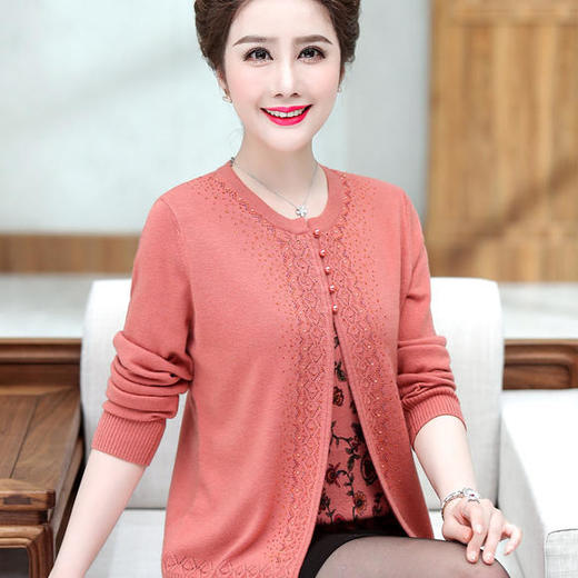 XX-984593假两件羊绒衫大码针织衫开衫 商品图0