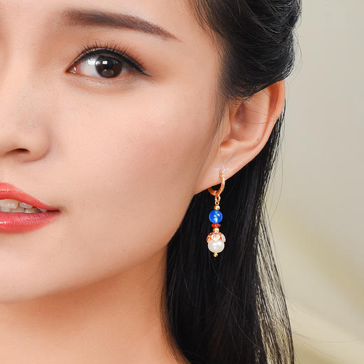 JGL-03220088显脸瘦的耳环江南美人珍珠耳坠个性百搭耳饰潮人 商品图1