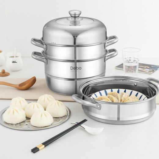 Debo 德铂吉布森304不锈钢四层蒸锅大容量蒸锅GH 商品图0