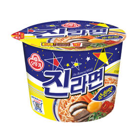 不倒翁真拉面原味不辣110g오뚜기진라면컵라면순한맛