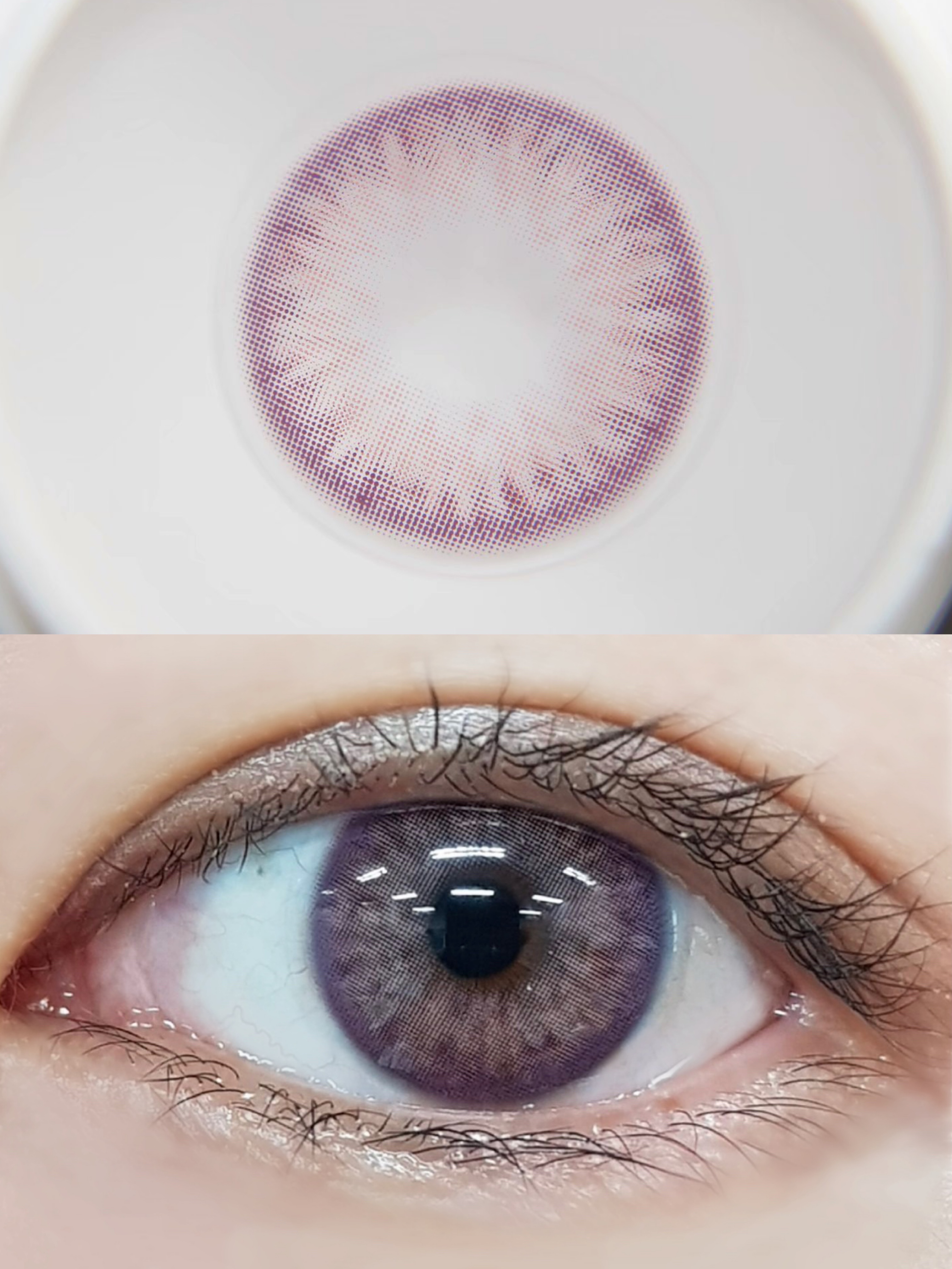 柏林芋紫（硅水凝胶）约14.0mm【年抛】【瞳孔偏大可能会挡视线，介意慎拍】