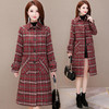 YWE-YJ8057时尚气质加厚保暖格子毛呢外套 商品缩略图3