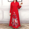 JBL-8806秋冬大码修身复古民族风精美刺绣连衣裙 商品缩略图3