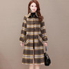 YWE-YJ8057时尚气质加厚保暖格子毛呢外套 商品缩略图1