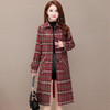 YWE-YJ8057时尚气质加厚保暖格子毛呢外套 商品缩略图2