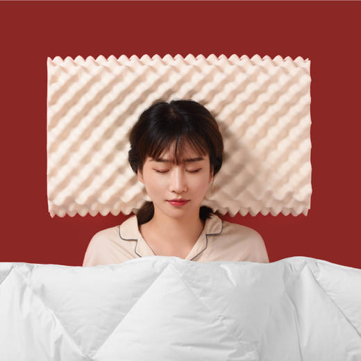 【家庭装/一对装】一默泰国进口天然乳胶乳胶枕成人榴莲型乳胶枕 贴合颈椎 护颈枕 商品图1