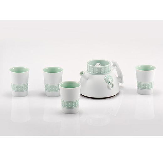 玉青瓷 珠联璧合系列 珠联璧合一壶四杯 礼盒包装 珠联璧合（套组） 商品图0