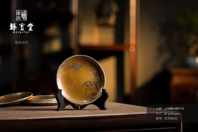 包银雕刻经典圆托（鹿）
