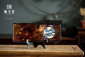 大漆镶景泰蓝茶盘（大）