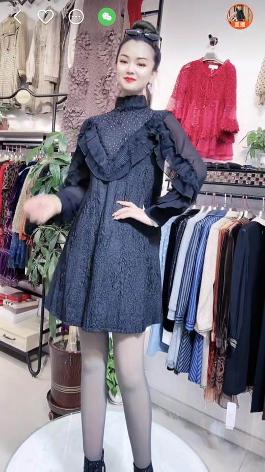 76真丝褶皱裙 - 微微女装服饰