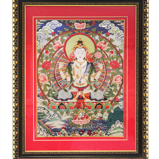 缂丝王玉祥《四臂观音唐卡》 商品图0
