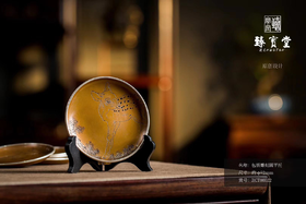 包银雕刻经典圆托（鹿）