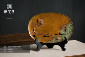 鱼戏荷塘储水茶盘（螃蟹）