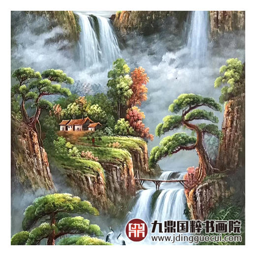 郑一坡《风景油画》70*180cm 油画竖幅作品 客厅/玄关挂画 商品图5