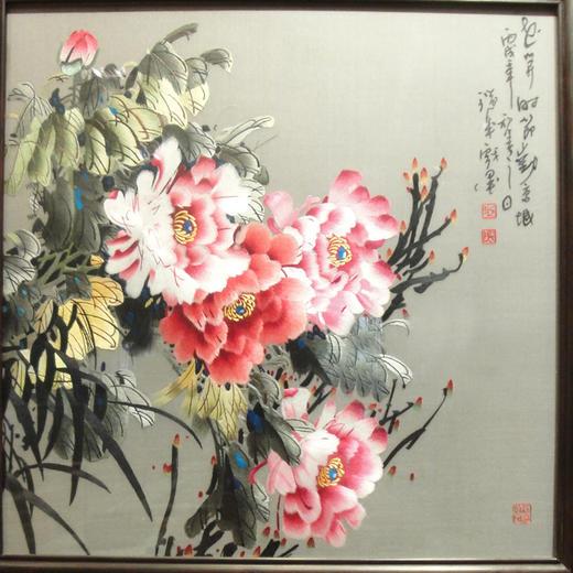 刺绣赵红育工作室双面绣《牡丹花》 商品图1
