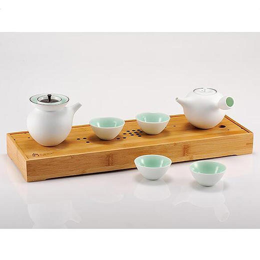 玉青瓷 观自在系列 一壶四杯一公道一茶盘 茶盘包装 观自在A 商品图0