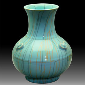 青瓷潘建波奇纹异彩系列《三羊开泰》